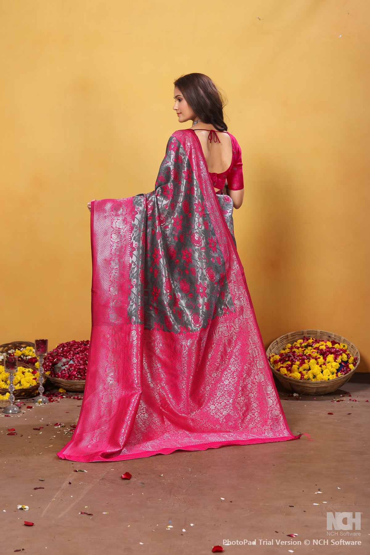 Pink Silk Saree for Women – Traditional & Elegant Ethnic Wear