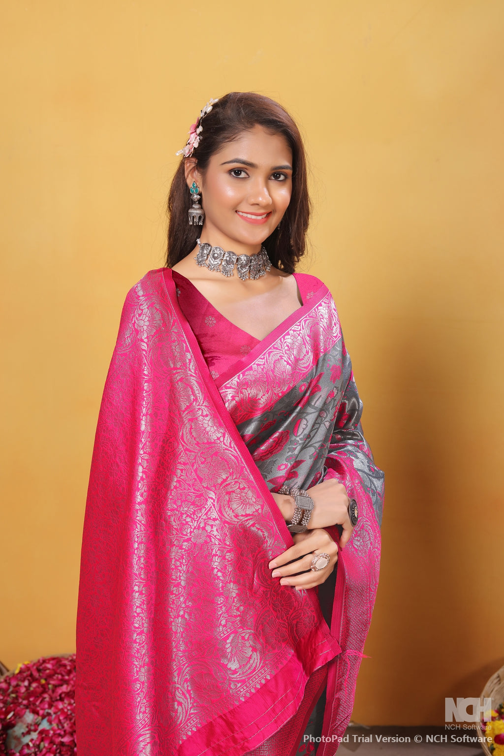 Pink Silk Saree for Women – Traditional & Elegant Ethnic Wear