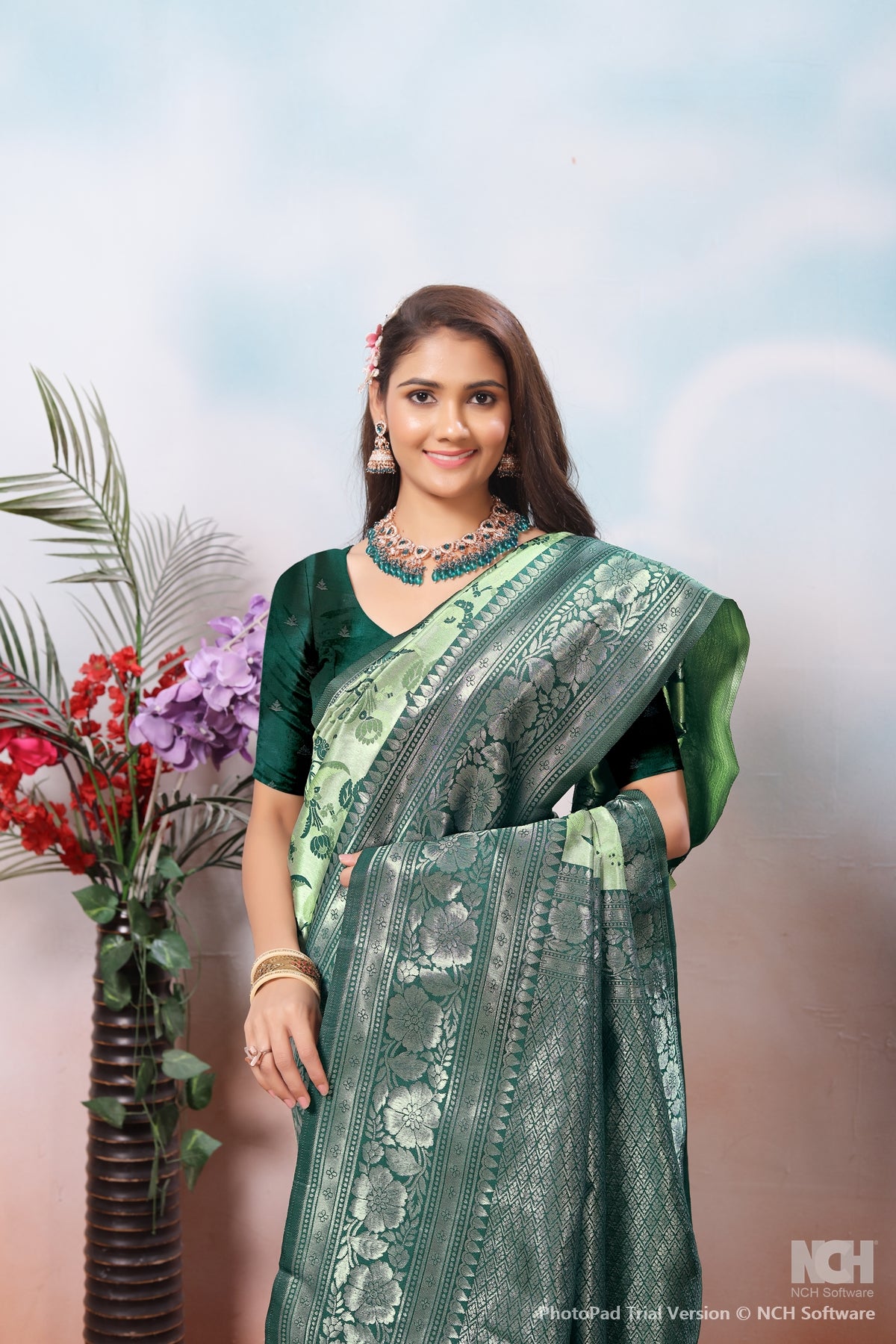 Pista Silk Saree for Women – Traditional & Elegant Ethnic Wear