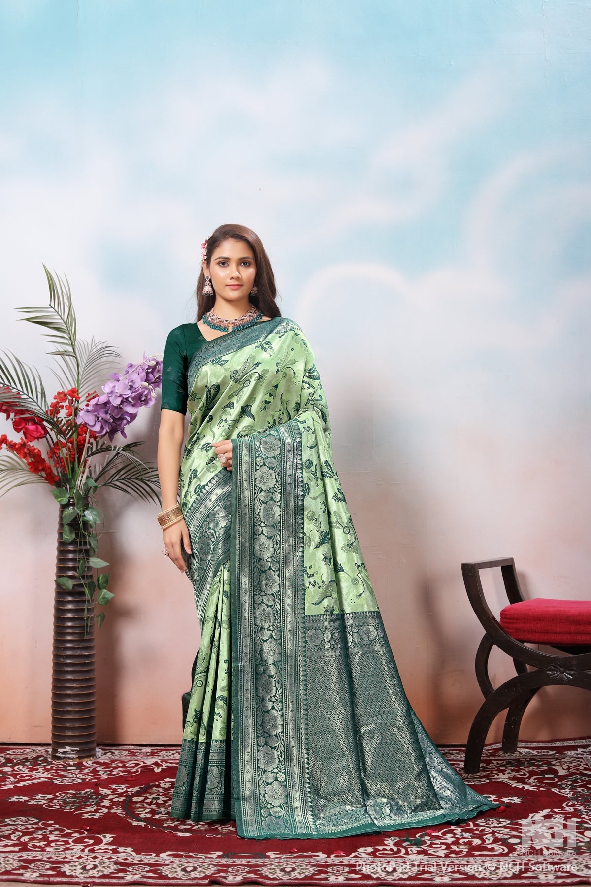 Pista Silk Saree for Women – Traditional & Elegant Ethnic Wear