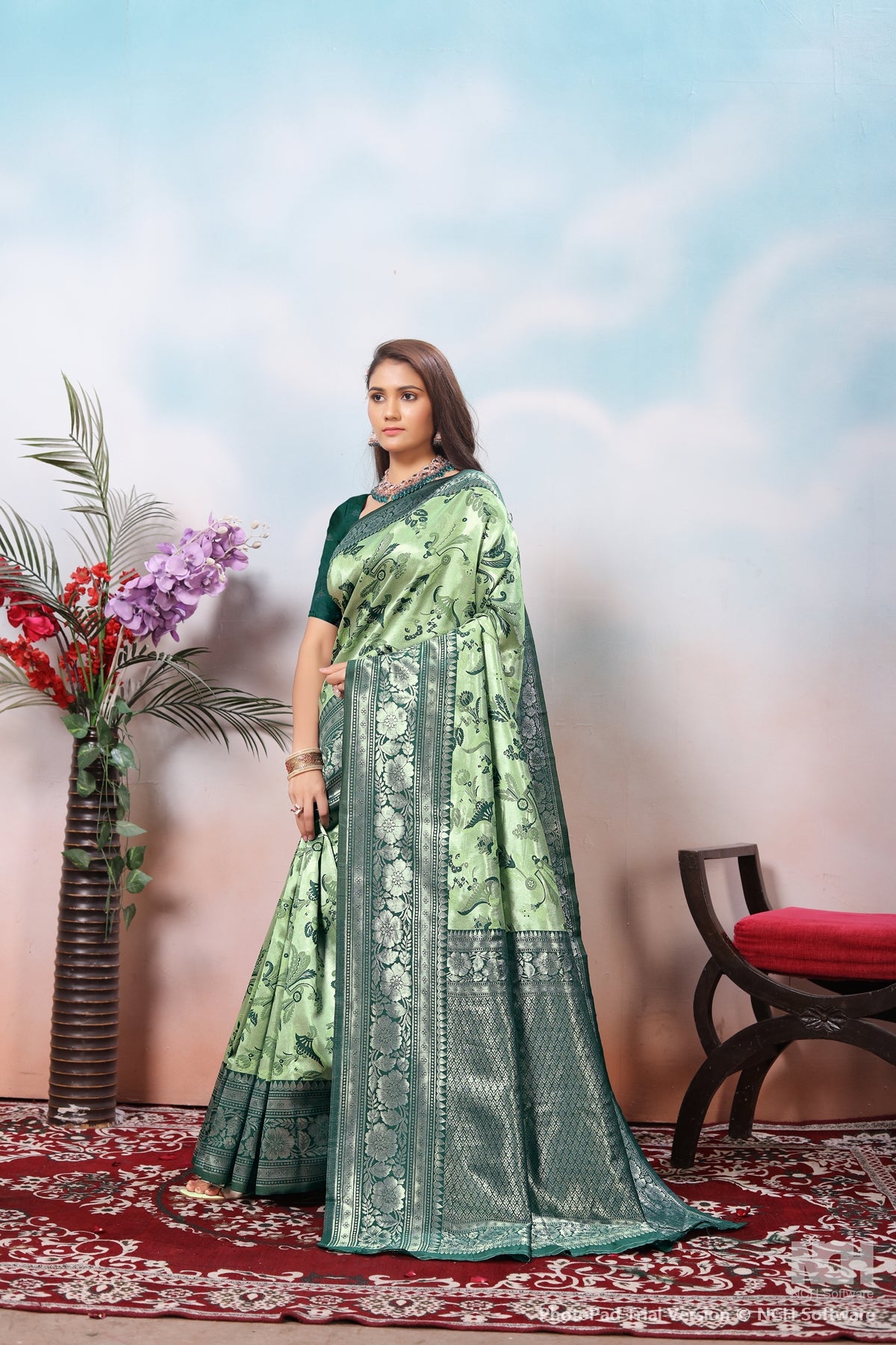 Pista Silk Saree for Women – Traditional & Elegant Ethnic Wear