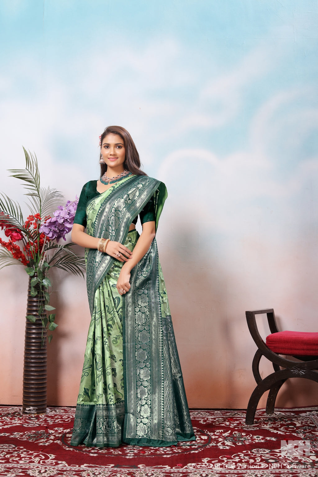 Pista Silk Saree for Women – Traditional & Elegant Ethnic Wear