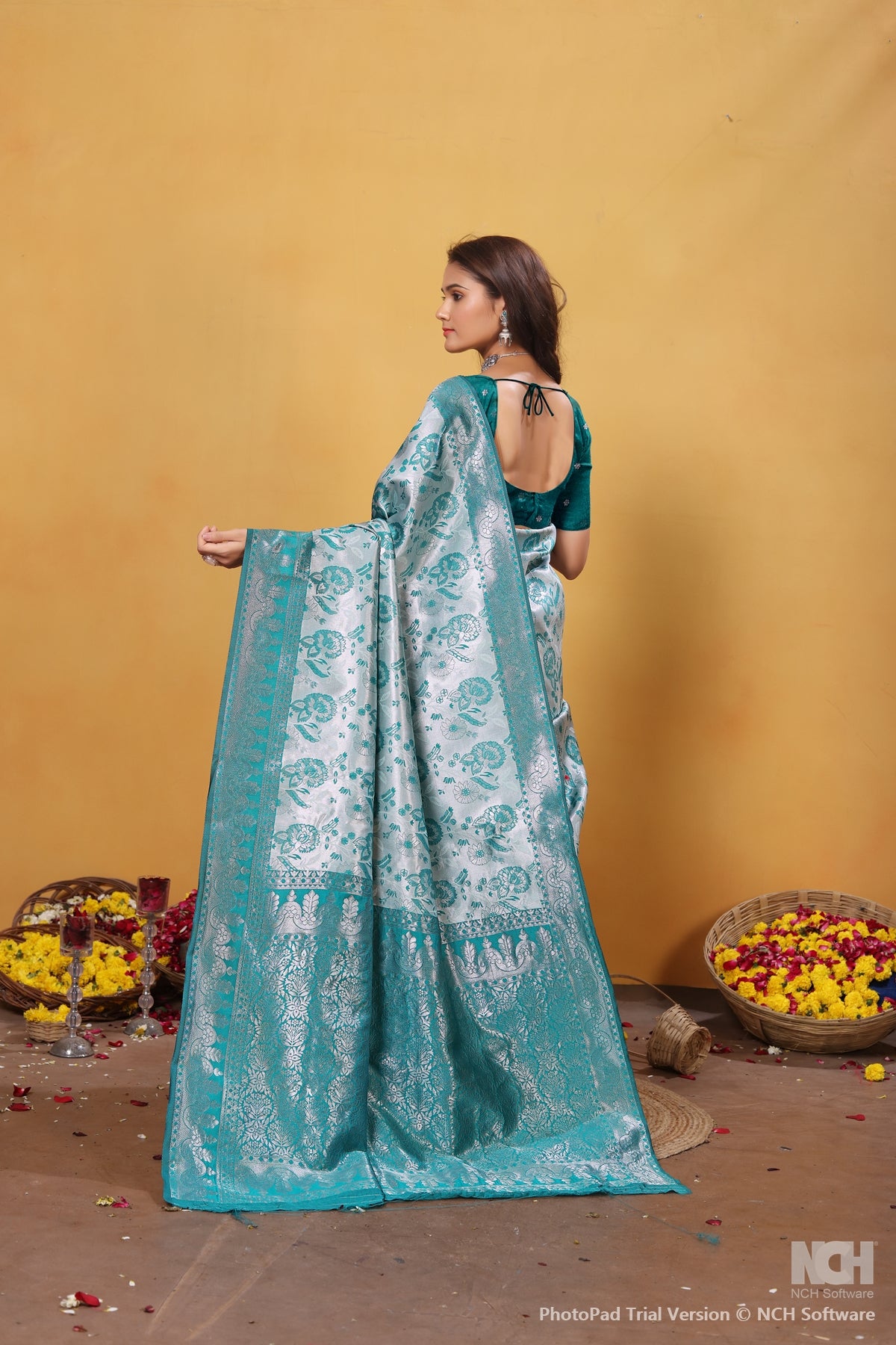 Rama Silk Saree for Women – Traditional & Elegant Ethnic Wear