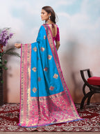 Blue Silk Saree for Women – Elegant Traditional Ethnic Wear