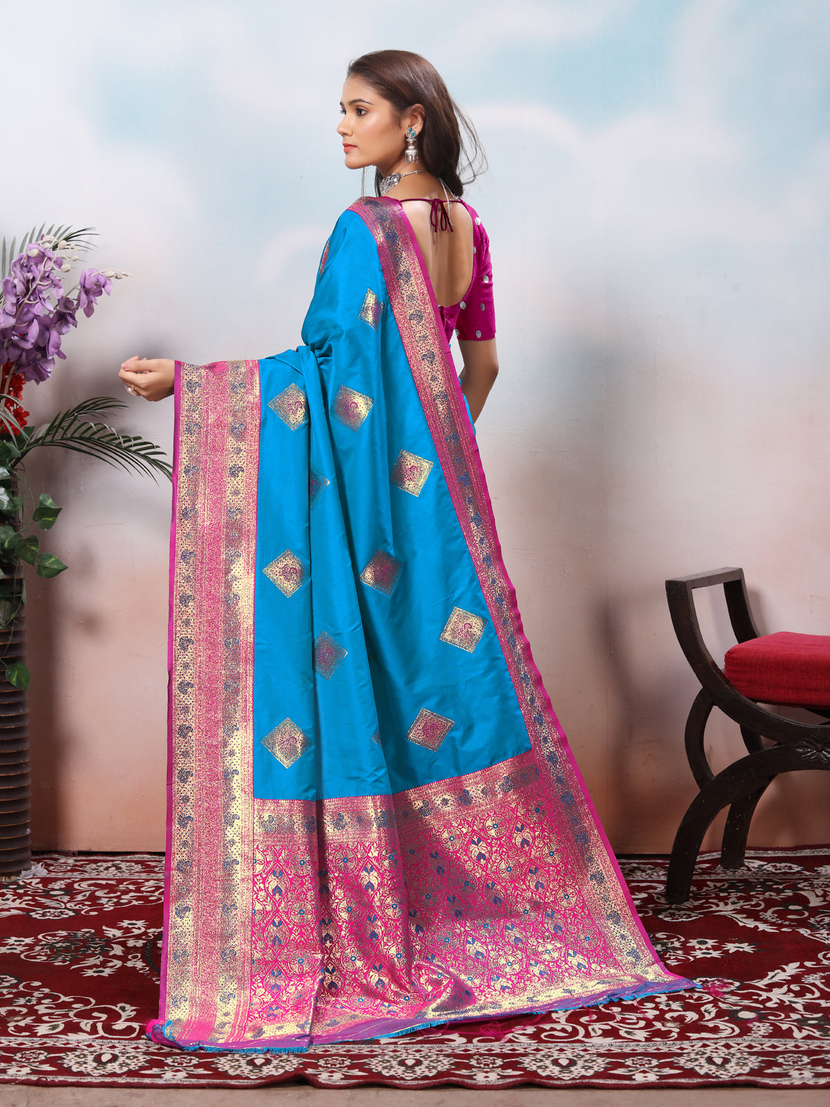 Blue Silk Saree for Women – Elegant Traditional Ethnic Wear