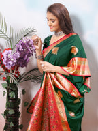 Green Silk Saree for Women – Elegant Traditional Ethnic Wear