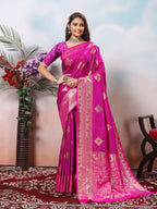 Magenta Silk Saree for Women – Elegant Traditional Ethnic Wear