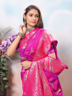 Magenta Silk Saree for Women – Elegant Traditional Ethnic Wear