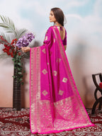 Magenta Silk Saree for Women – Elegant Traditional Ethnic Wear