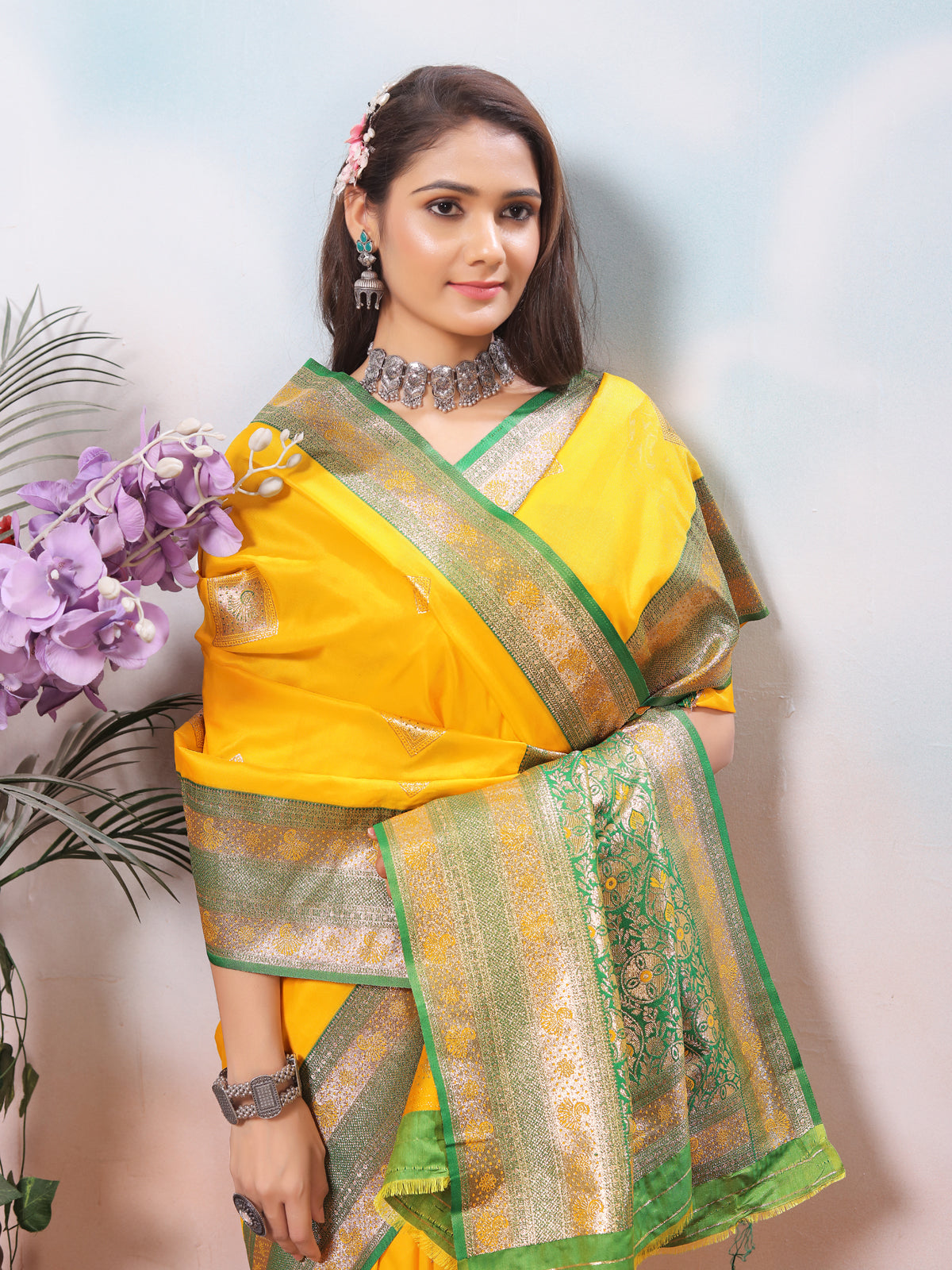 Mustard Silk Saree for Women – Elegant Traditional Ethnic Wear