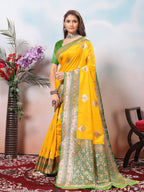 Mustard Silk Saree for Women – Elegant Traditional Ethnic Wear