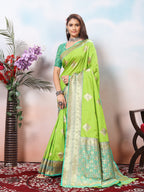 Parrot Silk Saree for Women – Elegant Traditional Ethnic Wear