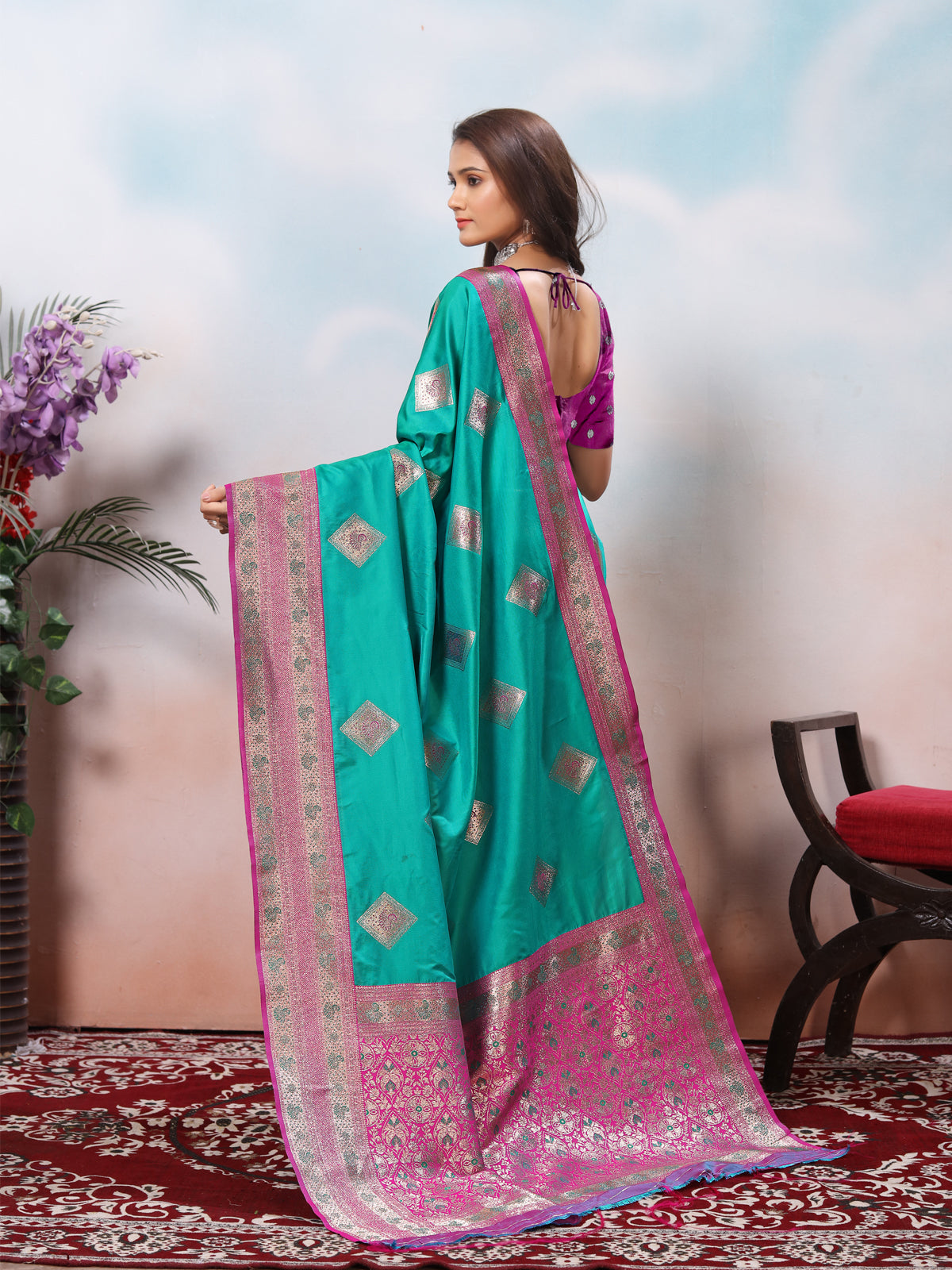 Rama Silk Saree for Women – Elegant Traditional Ethnic Wear