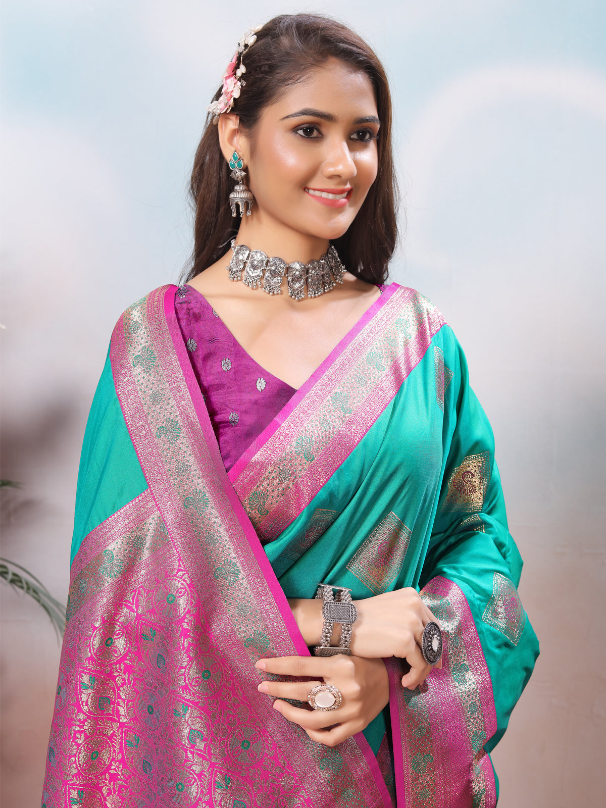 Rama Silk Saree for Women – Elegant Traditional Ethnic Wear
