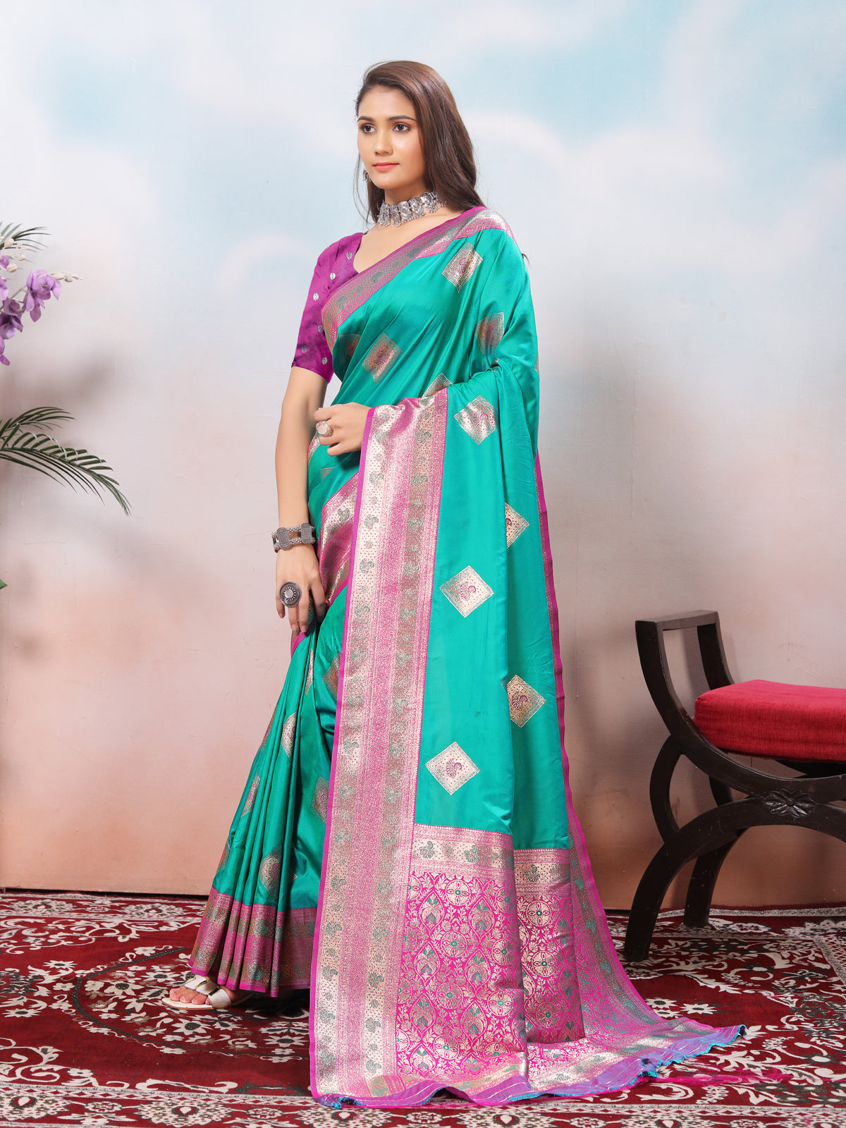 Rama Silk Saree for Women – Elegant Traditional Ethnic Wear