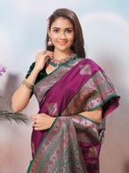 Wine Silk Saree for Women – Elegant Traditional Ethnic Wear