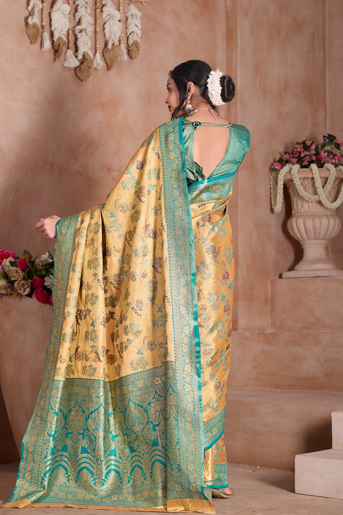 Blue Art Silk Saree for Women – Elegant Traditional Ethnic Wear