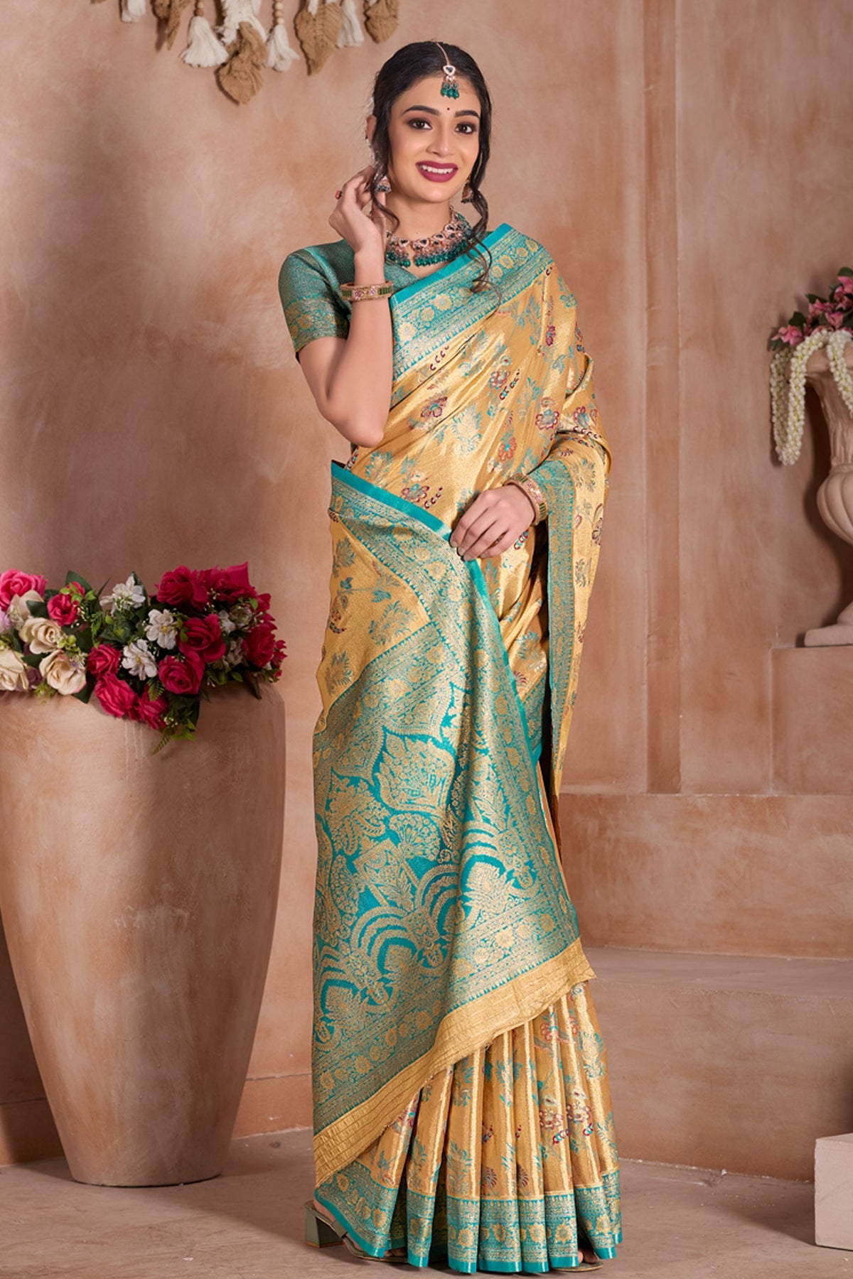 Blue Art Silk Saree for Women – Elegant Traditional Ethnic Wear