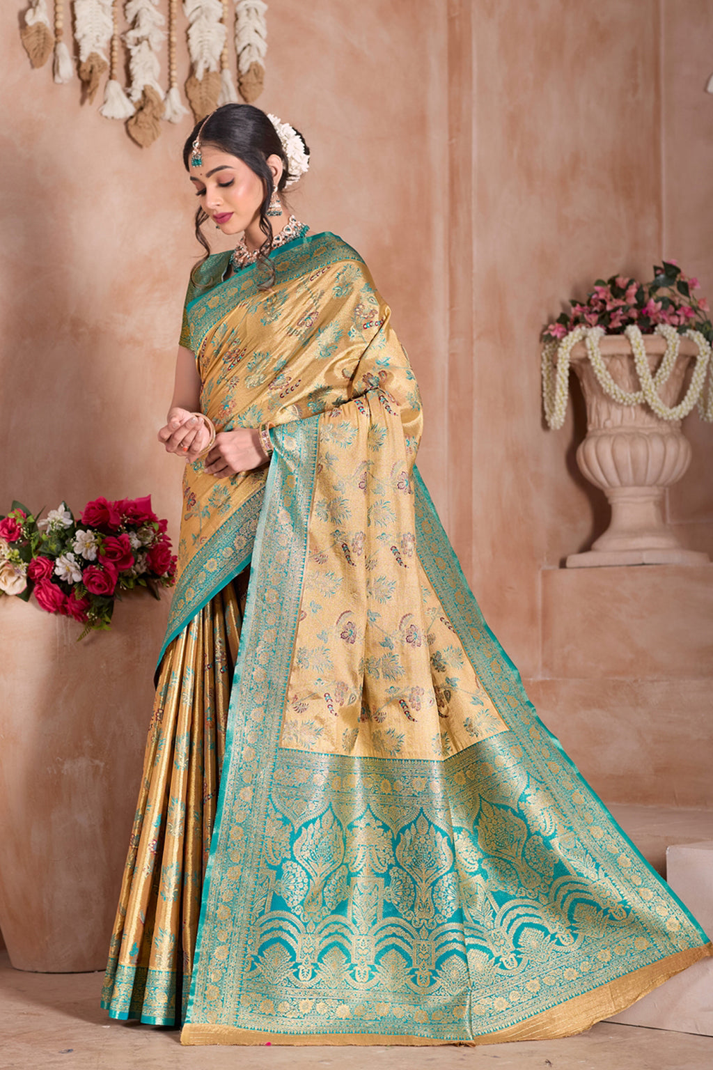 Blue Art Silk Saree for Women – Elegant Traditional Ethnic Wear