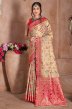 Pink Art Silk Saree for Women – Elegant Traditional Ethnic Wear