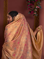 Coral Art Silk Saree for Women – Elegant Ethnic Wear