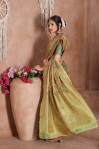 Pista Art Silk Saree for Women – Elegant Ethnic Wear