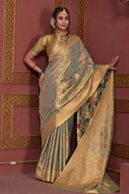 Teal Art Silk Saree for Women – Elegant Ethnic Wear