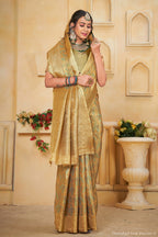 Gold Banarasi Silk Saree for Women – Traditional & Elegant Ethnic Wear