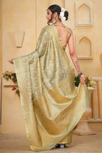 Pista Banarasi Silk Saree for Women – Traditional & Elegant Ethnic Wear
