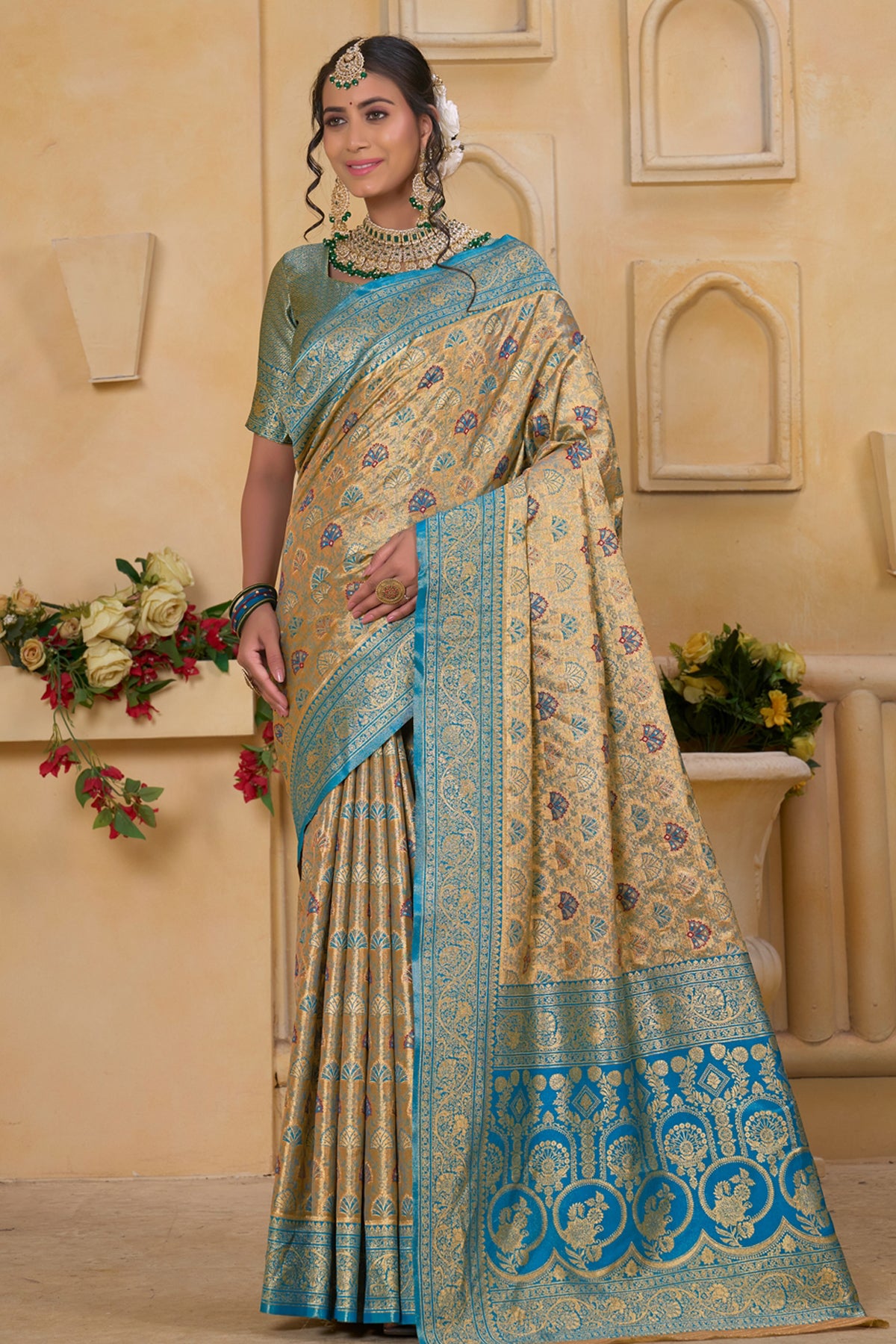 Blue Art Silk Saree for Women – Elegant Traditional Ethnic Wear