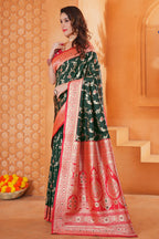 Green Silk Saree for Women – Elegant Traditional Ethnic Wear