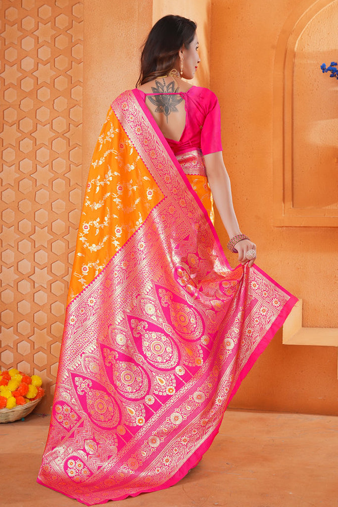 Mustard Silk Saree for Women – Elegant Traditional Ethnic Wear