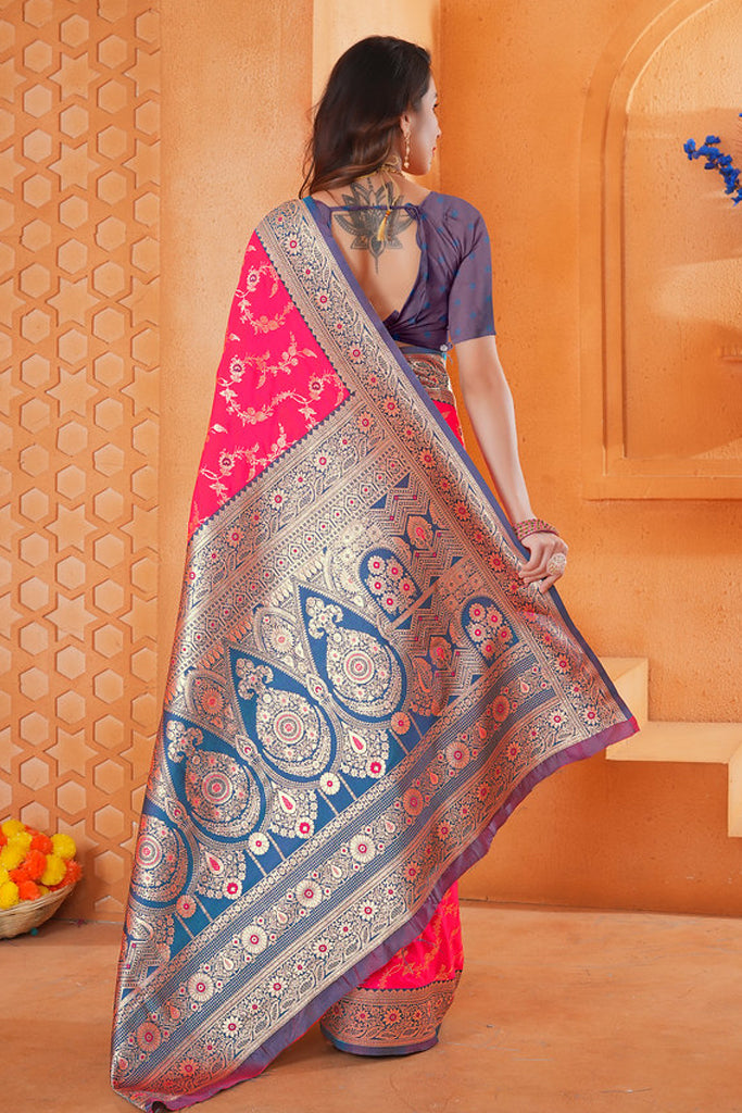 Pink Silk Saree for Women – Elegant Traditional Ethnic Wear