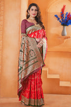 Red Silk Saree for Women – Elegant Traditional Ethnic Wear