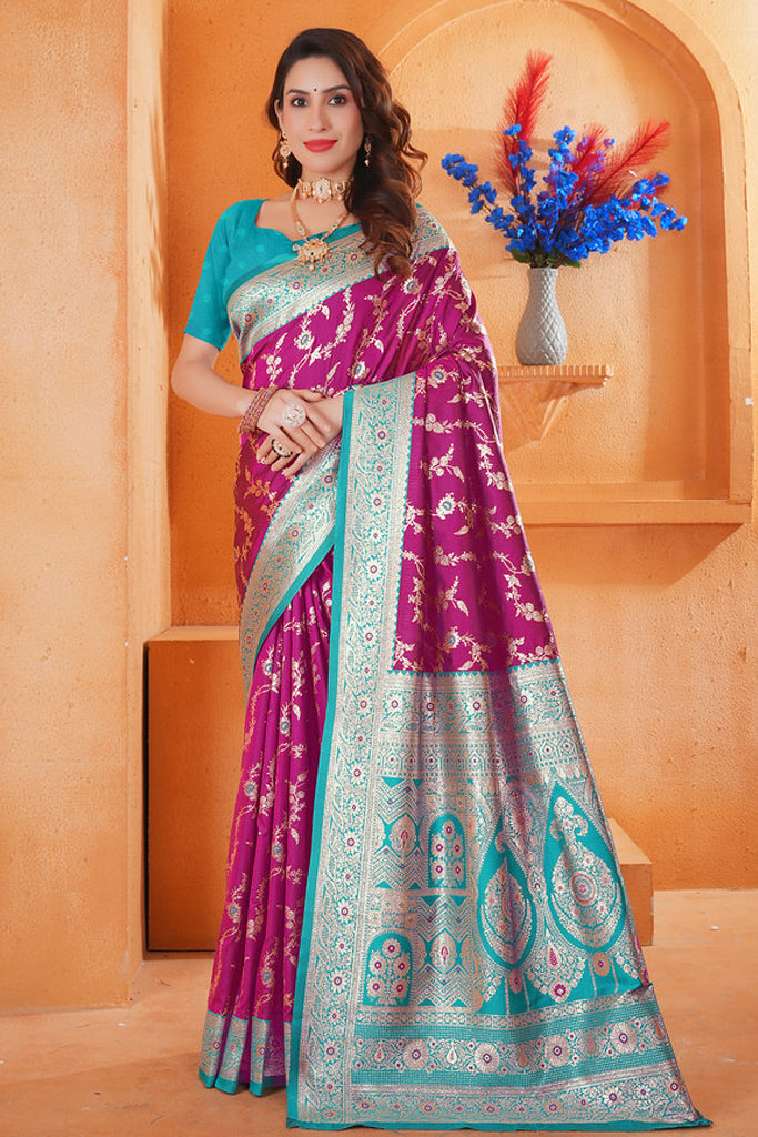 Violet  Silk Saree for Women – Elegant Traditional Ethnic Wear