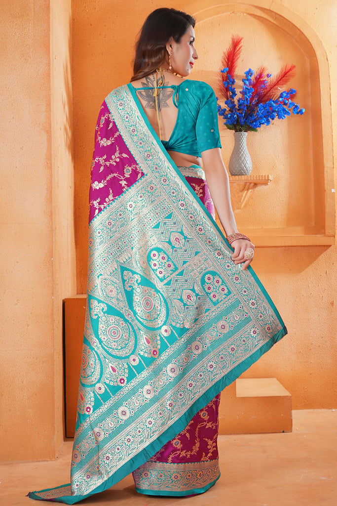 Violet  Silk Saree for Women – Elegant Traditional Ethnic Wear