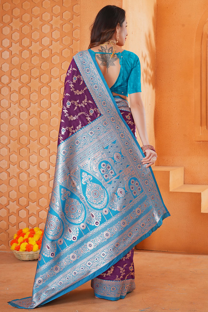 Wine Silk Saree for Women – Elegant Traditional Ethnic Wear