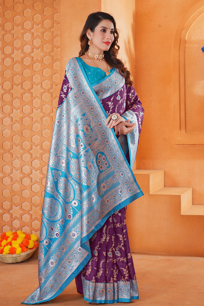 Wine Silk Saree for Women – Elegant Traditional Ethnic Wear