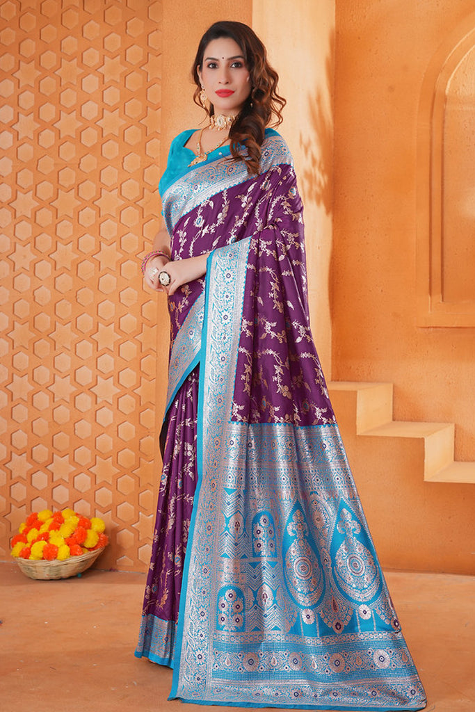 Wine Silk Saree for Women – Elegant Traditional Ethnic Wear