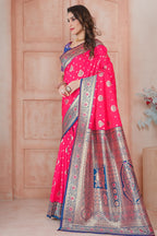 Pink Banarasi Silk Saree for Women – Traditional & Elegant Ethnic Wear