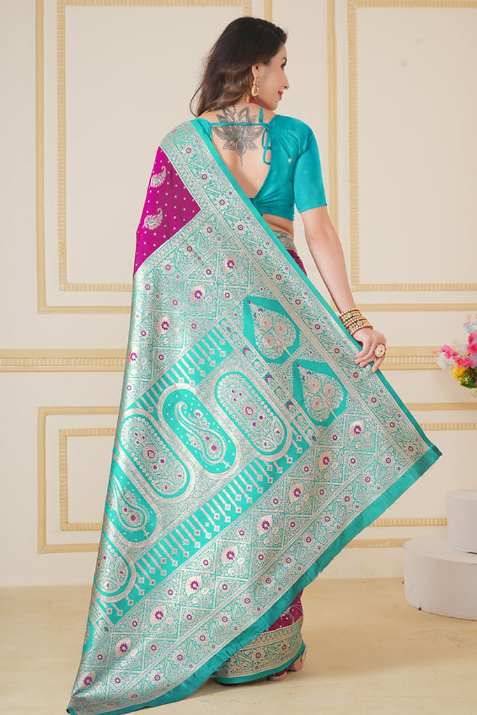 Magenta Banarasi Saree for Women – Traditional & Elegant Ethnic Wear