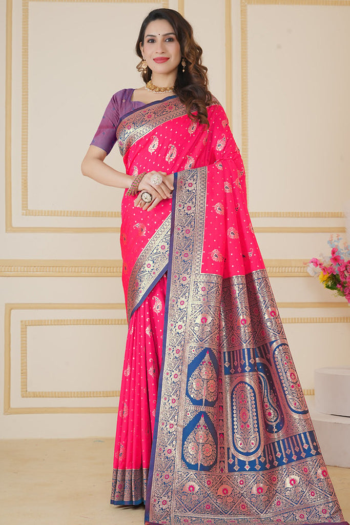 Pink Banarasi Saree for Women – Traditional & Elegant Ethnic Wear