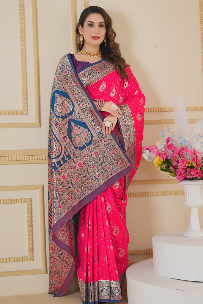 Pink Banarasi Saree for Women – Traditional & Elegant Ethnic Wear