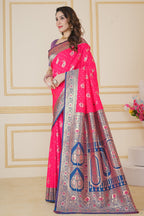 Pink Banarasi Saree for Women – Traditional & Elegant Ethnic Wear