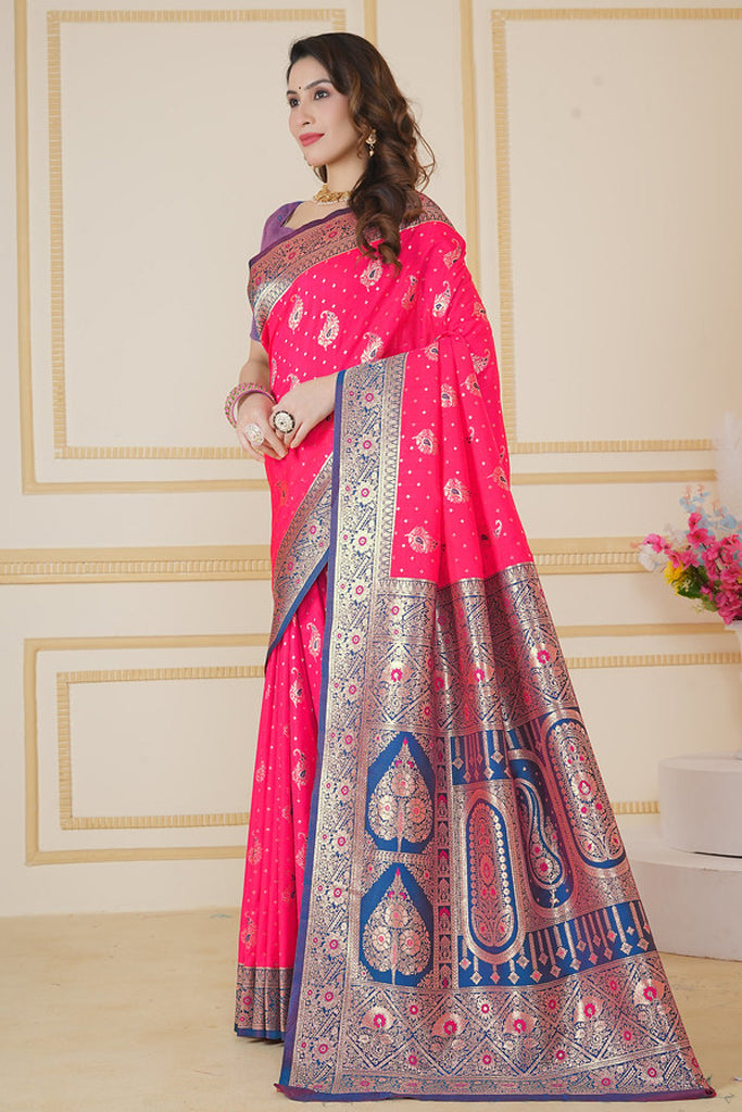Pink Banarasi Saree for Women – Traditional & Elegant Ethnic Wear