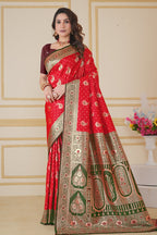 Red Banarasi Saree for Women – Traditional & Elegant Ethnic Wear