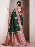 Green Art Silk Saree for Women – Elegant & Stylish Ethnic Wear