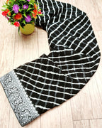 Stylish Bandhani Printed Black Saree for Daily and Party Wear