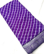 Stylish Bandhani Printed Purple Saree for Daily and Party Wear