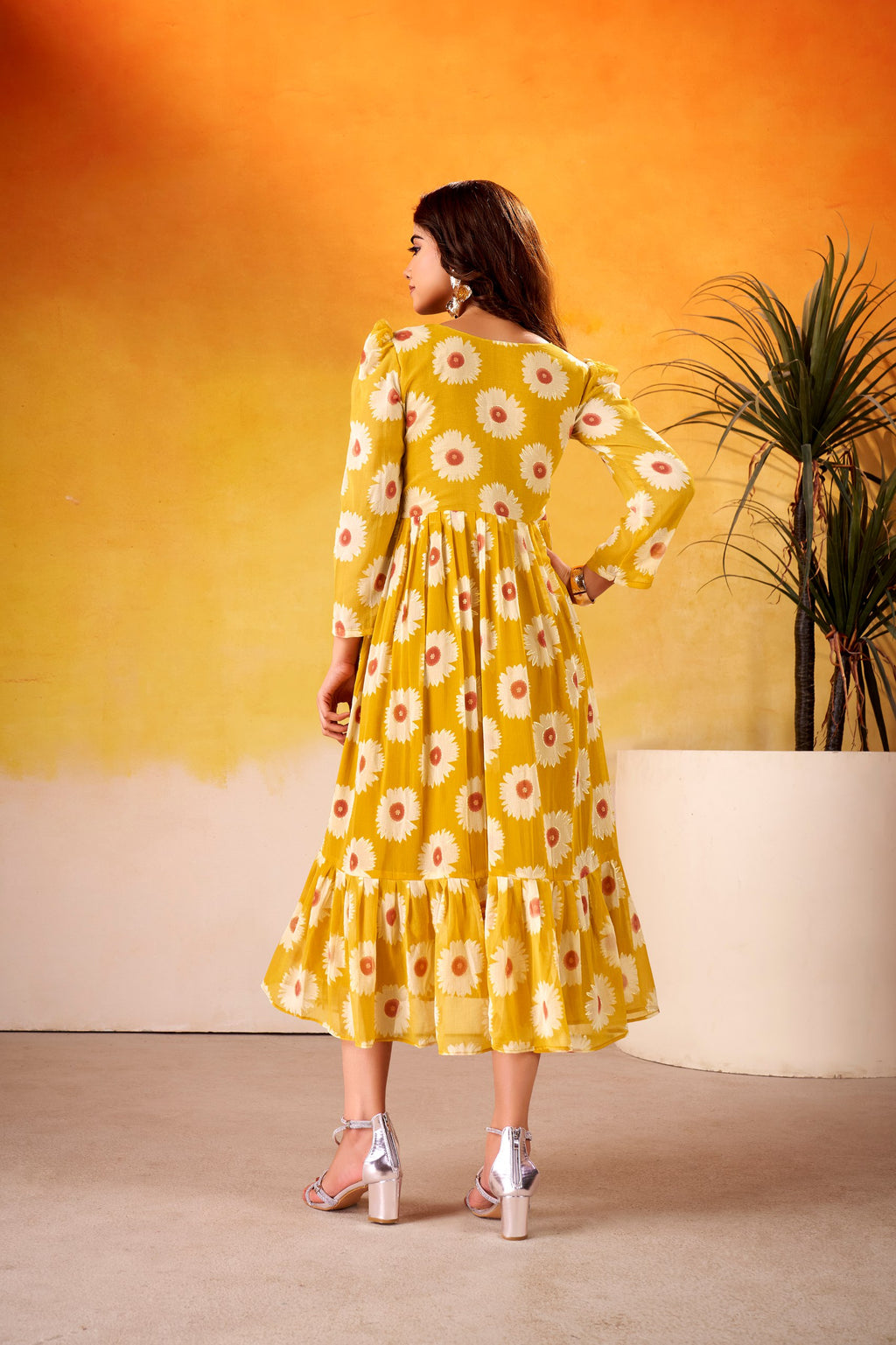 Soft, flowy & fabulously floral – this Yellow frock is all you need to brighten your wardrobe!